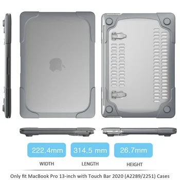 Cristal\Mat Caz Pentru Apple Macbook Pro 13 inch Cu Touch Bar 2020 Caz Laptop Pentru Mac book Pro 13 A2251 A2289 A2179+Cadouri