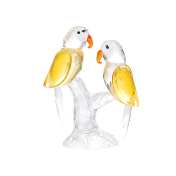 Cristal Papagal Birds Figurină De Sticlă Animale Prespapier Ornament Ambarcațiunile De Nunta Decor Acasă Copii Preferate Cadou
