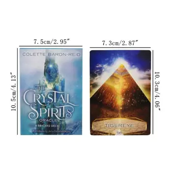 Cristal Spiritele Oracole 58 de cărți și Ghid Complet de limba engleza carti de Tarot Carti de Joc Petrecere de Familie Tabla de Joc Dropshipping