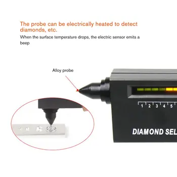 Cristal Tester Instrument De Conductivitate Termică Metru De Foraj Pen Duritate De Identificare Instrument De Detectare Diamant Autentic Jad