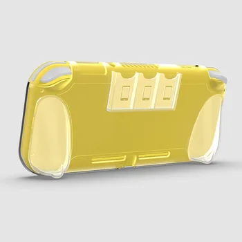 Cristal Transparent Caz de Protecție Shell pentru a Comuta Lite Moale TPU Picătură Dovada Capacul de Protecție cu 3 Slot pentru Card NS Lite