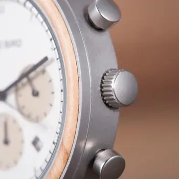 Cronograf BOBO PASĂRE de Lemn Mens Watch Auto Data Cronometru Ceas Multifunctional montre homme de Lux Personalizate Dropshipping
