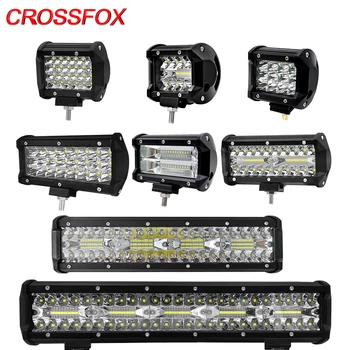 CROSSFOX Masina 36W 60W Worklight 72W 120W LED 240W 300W Auto Lumina de Lucru Bar Pentru Motociclete Offroad 4x4 niveluri Tractor Barca Lumina