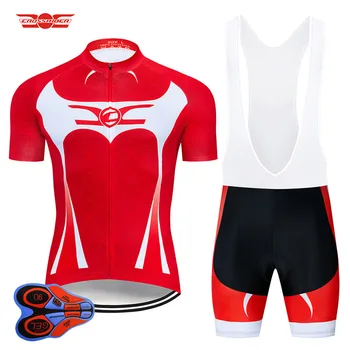 Crossrider 2021 Roșu Jersey Ciclism MTB uniformă de Îmbrăcăminte de Biciclete Biciclete Purta Haine Men Scurt GEL Salopete Seturi Maillot Chilot Costum