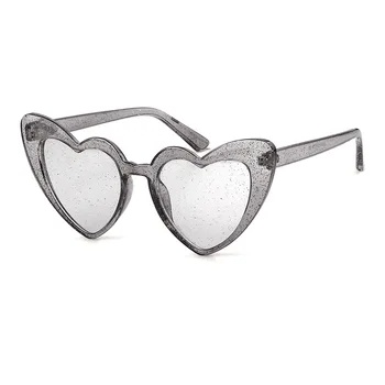 CRSD 2020 Moda Inimă Mare Populare Inima Ascuțite de Femei ochelari de Soare Ochi de Pisica Sclipici Roz Ochelari de Înaltă Calitate Nuante pentru Femei