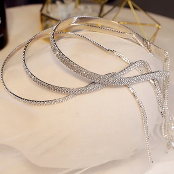 Crystal Headband Diadema Corona Domnisoara De Onoare Cadou Diadema, Coroana De Păr Accesorii Bijuterii Nunta Tiara Haar Accesorii