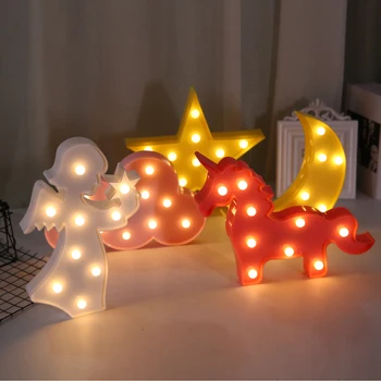Crăciun Acasă Lampă cu LED-uri Flamingo Unicorn Ananas Decorațiuni pentru Bradul de Crăciun Lumina pentru Copil de Dus Petrecere de Nunta DIY Decor,B
