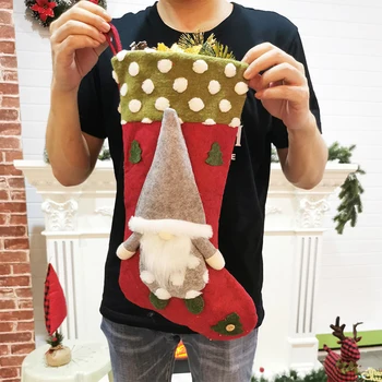 Crăciun Agățat Ornamente Cadou De Crăciun Ciorap Fără Chip De Papusa Candy Sac De Cadouri De Anul Nou Pandantiv Șemineu Copac Xmas Decor