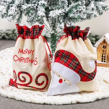 Crăciun Candy Bag EcoFriendly Panza, Pungi De Cadouri De Moș Saci Santa Mare Cadou De Crăciun Sac