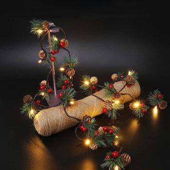 Crăciun Con de Pin Lumini Ghirlanda 20 Șir LED Flash de Lumină de Basm Lampa Nedefinit de Anul Nou Decoratiuni 2021 Navidad Decor Acasă