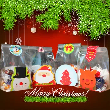 Crăciun Cookie Pungi de Celofan, Tort, Cookie-uri Ambalaje -Gustări,Petrecere, Favoare,Cadou de Nunta, Pâine Manual Pungă de Plastic 100buc/lot