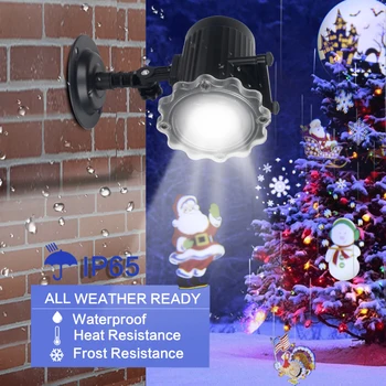 Crăciun cu Laser Proiector Efect de Animație IP65 Interioară/în aer liber de Halloween Proiector 12 Modele Fulg de nea/Zăpadă Lumina Laser