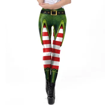 Crăciun de Fitness Întinde Jambiere de Crăciun 3D Digital Print Leggings Stretch Pantaloni Casual Potrives