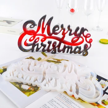 Crăciun fericit Scrisoare Serie de Matrite pentru Rasina Epoxidica Turnare Matrite pentru DIY Masă Decor Acasă Ornament de Crăciun Cadou de Mucegai Meșteșugurilor de Artă Instrumente