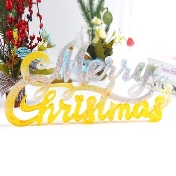 Crăciun fericit Scrisoare Serie de Matrite pentru Rasina Epoxidica Turnare Matrite pentru DIY Masă Decor Acasă Ornament de Crăciun Cadou de Mucegai Meșteșugurilor de Artă Instrumente