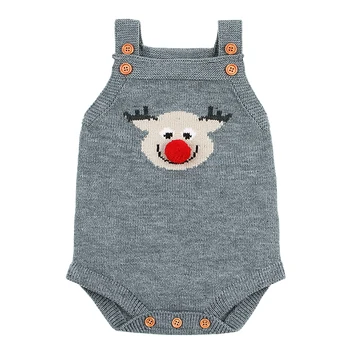 Crăciun Fete Pentru Copii Haine Adorabil Cerb Tricotate Nou-Născuți Băieți Costume Copilul Sugar-O Singură Bucată Salopete Copii Costume