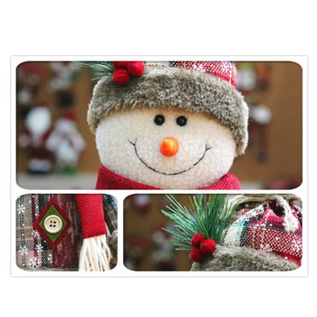 Crăciun Păpuși Retractabil Moș Crăciun, Om De Zăpadă Elan Jucării De Crăciun Figurine Roșu De Pom De Crăciun Ornament Crăciun Decoratiuni Pentru Casa
