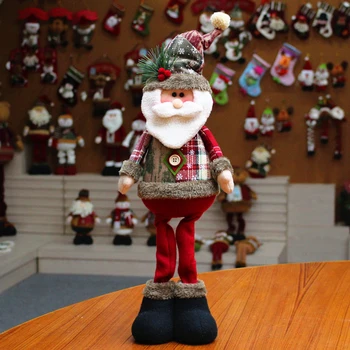 Crăciun Păpuși Retractabil Moș Crăciun, Om De Zăpadă Elan Jucării De Crăciun Figurine Roșu De Pom De Crăciun Ornament Crăciun Decoratiuni Pentru Casa