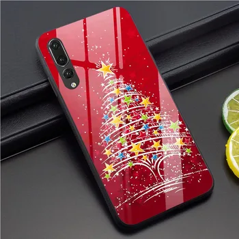 Crăciun Sticla Cazul în care Telefonul pentru Huawei P20 Lite Acoperi P10 P30 Pro P Inteligente Pereche de 20 de Onoare 7A 3GB 9 10 Y6 Y9
