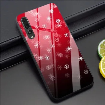Crăciun Sticla Cazul în care Telefonul pentru Huawei P20 Lite Acoperi P10 P30 Pro P Inteligente Pereche de 20 de Onoare 7A 3GB 9 10 Y6 Y9