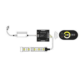 CTT Controller Dimmer DC12-24V 12A Wireless Touch RF Telecomanda pentru Rece Alb Cald Temperatura de Culoare LED Strip Lumini