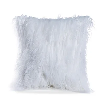 Cu blană, lână-ca de catifea față de pernă de pluș pufos canapea extensibilă perna pătrat caz biroul de acasă de pernă