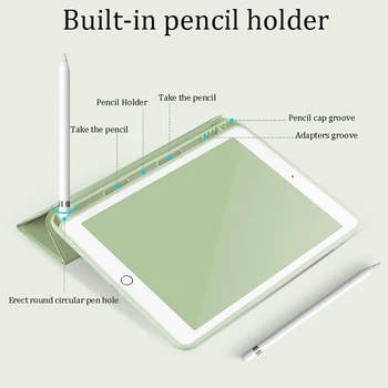 Cu Creion Tablete de Caz Pentru iPad AIR 3 2019 10.5 Inch din Silicon Moale Înapoi Smart Cover se Aplică Modelul A2153 A2123 A2152