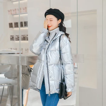 Cu eșarfe solid gros paltoane femei cu glugă subțire de bumbac căptușit jachete 2020 moda de iarna parka pentru femei casual uza femme