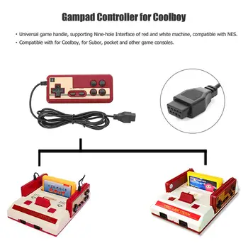Cu fir 8 Bit TV Roșu și Alb Mașină de Joc de Jucător Ocupa Gampad Controler pentru Coolboy Subor Joc Joystick