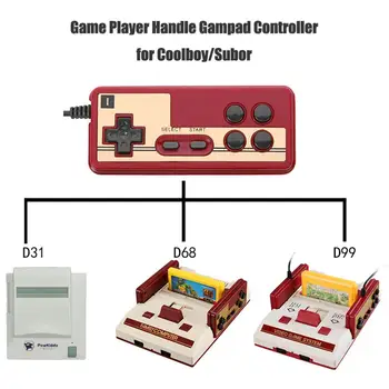 Cu fir 8 Bit TV Roșu și Alb Mașină de Joc de Jucător Ocupa Gampad Controler pentru Coolboy Subor Joc Joystick
