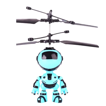 Cu Lumina LED-uri Cadou Joc Infraroșu Inducție în aer liber Robot Design de Zbor Copii Mini Drona Elicopter RC Jucării Control de Mână