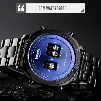 Cuarț Ceas Pentru Bărbați, Moda pentru Bărbați Ceasuri Otel Inoxidabil rezistent la apă pentru Bărbați ceasuri de Mînă Design Simplu Ceas Relogio Masculino