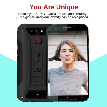 Cubot Quest Lite ip68 rezistent la apa Smartphone 4G Dual SIM Card de 5 Inch 8.8 mm mai Subtire Rezistent la zgarieturi rezistent la Șocuri Accidentat Telefoane