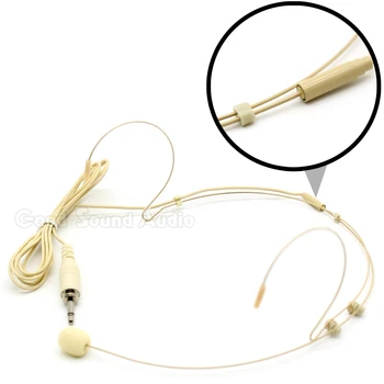 Culoarea pielii 3.5 mm de sex Masculin Șurub Plug cu Fir HeadWorn cu Cască Microfon Microfon cu Condensator Mike Mikrafon Pentru Wireless Transmitator Bodypack