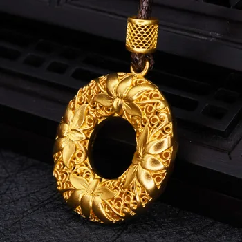 Cultura chineză Ping ' an catarama pandantiv creative originale unice de aur vechi meșteșug farmec bărbați și femei, bijuterii de argint