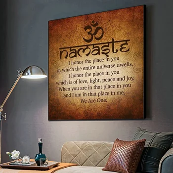 Culturenik Namaste Budist de Inspiratie, Motivaționale Spirituală Citat Postere si Printuri de Arta de Perete Panza Pictura Decor Acasă