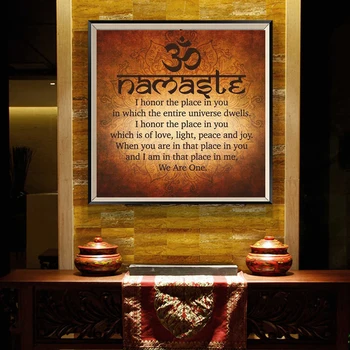 Culturenik Namaste Budist de Inspiratie, Motivaționale Spirituală Citat Postere si Printuri de Arta de Perete Panza Pictura Decor Acasă
