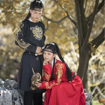 Cupluri Costum Chinezesc Antic De Epocă Hanfu Pentru Bărbați Și Femei Adulte, Carnaval, Cosplay Costum Rochie De Lux Pentru Barbati/Femei Plus Dimensiune