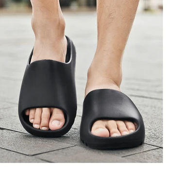 Cupluri De Vară Sandale Plate Aluneca Pe Respirabil Plaja Papuci Flip-Flops Gură De Pește Acasă Pantofi Ușoare Yzy Slide-Uri Femei Bărbați