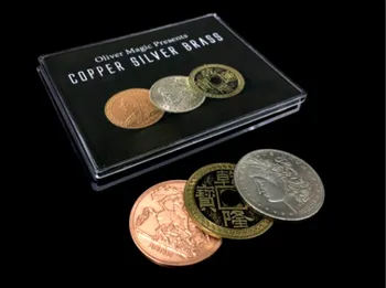Cupru Argint Alamă (CSB) de Oliver Magic Monede de Transpunere Până Aproape de Monede Trucuri Magice Recuzită Magie Magie Magie Strada,Trucuri