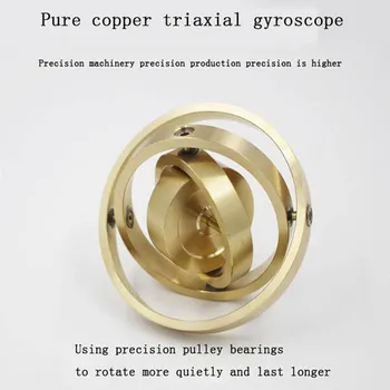 Cupru pur mecanice de precizie triaxial gyro metal băiat cinetic giroscop echilibru jucărie anti-gravitație