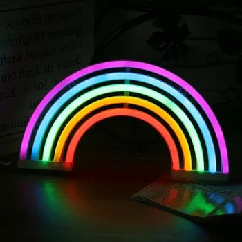 Curcubeu colorat Neon LED Curcubeu de Lumină Lampă pentru Dormitor Decor Decor Rainbow Neon Lampa de Perete Decor de Crăciun Neon Bec LED Tube