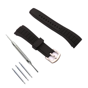 Curea de cauciuc pentru bărbați accesorii ceas cataramă de pin pentru Seiko 26mm curea de ceas silicon sport în aer liber rezistent la apa bratara doamnelor