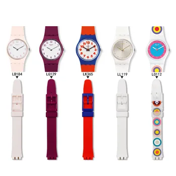 Curea din silicon pentru bărbați accesorii ceas pin cataramă de 12mm pentru Swatch sport rezistent la apa curea femei copii brățară ceas trupa