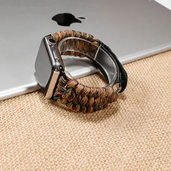 Curea nailon Pentru Apple Watch Band 44mm 40mm Iwatch Trupa 42mm 38mm Velcro Trupa Brățară Correa Apple Watch Serie SE 6 5 4 3 42mm