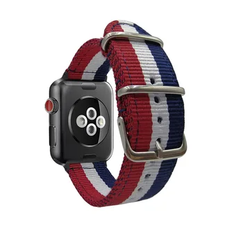 Curea nailon pentru Apple Watchband 38mm 40mm 42mm 44mm Brățară Ceas Inteligent Curea pentru iWatch Seria 1 2 3 4 Franța Drapelul Național