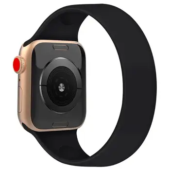 Curea pentru Apple Watch 5 Banda 40mm 44mm iWatch serie 4/5/6/SE Elastic Curea Silicon Solo Buclă bratara Apple watch band 42mm 38mm