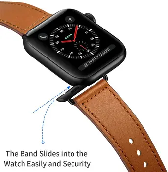 Curea Pentru Apple watch band 44mm 40mm iWatch trupa 42mm 38mm Autentic brățară din Piele watchband correa pentru Apple watch 6 5 4 3 se