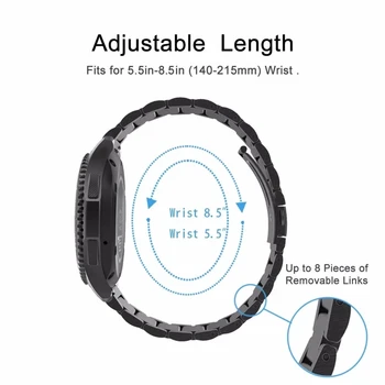 Curea Pentru samsung Galaxy ceas trupa 46/42mm Echipament S3 Frontieră brățară din Oțel Inoxidabil pentru huawei GT 2 amazfit bip gtr watchband