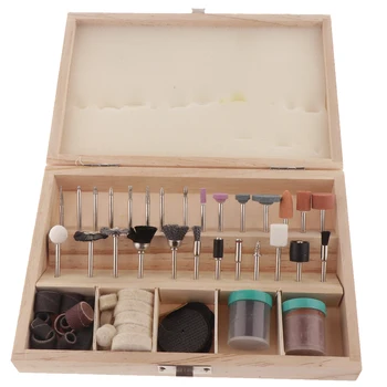 Cutie de lemn Organizator Bijuterii Ceas Lustruire Instrument pentru Rotary Tool Kit